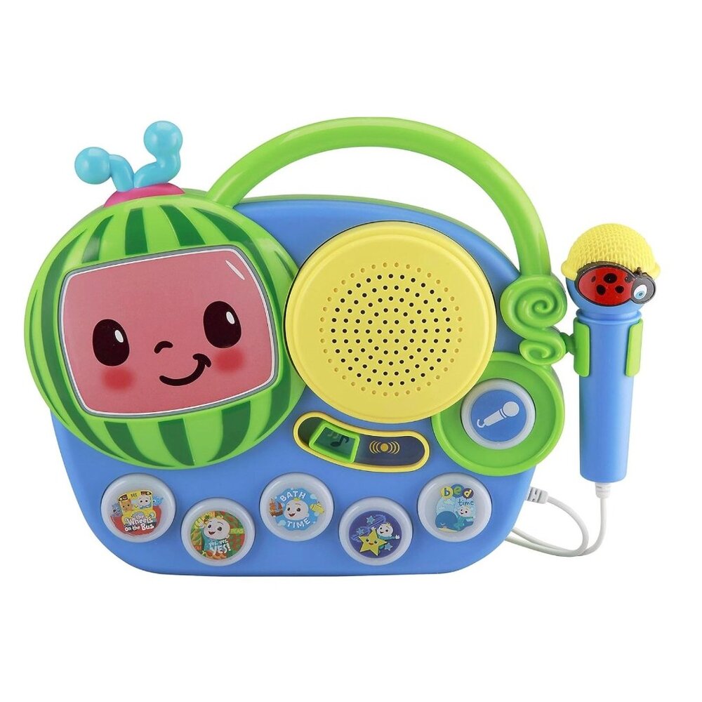 Cocomelon Musical Learning Karaoke Machine Toy with Microphone & Buttons